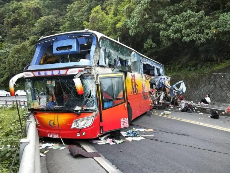 Tour Bus Gets Into An Accident